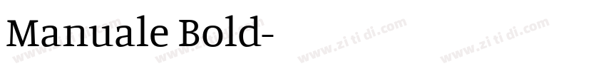 Manuale Bold字体转换
